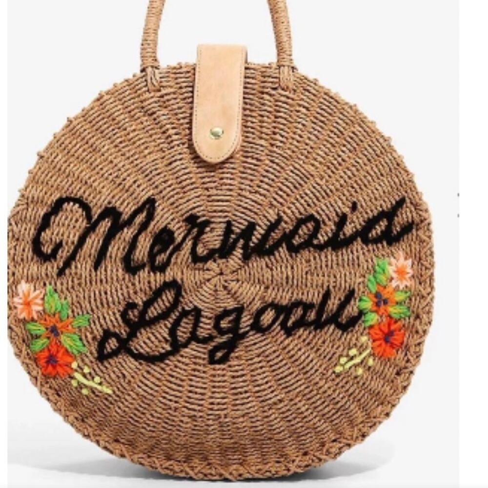*NWT* Loungefly Disney Peter Pan Neverland Mermaid Lagoon Straw Circle Tote Bag